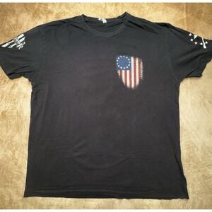 Warrior XII Patriotic Betsy Ross american Flag Tshirt Mens 2XL